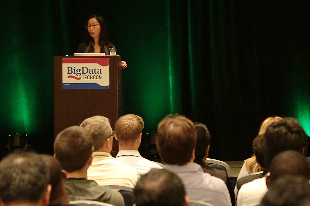 Gloria Lau gives her keynote at Big Data TechCon