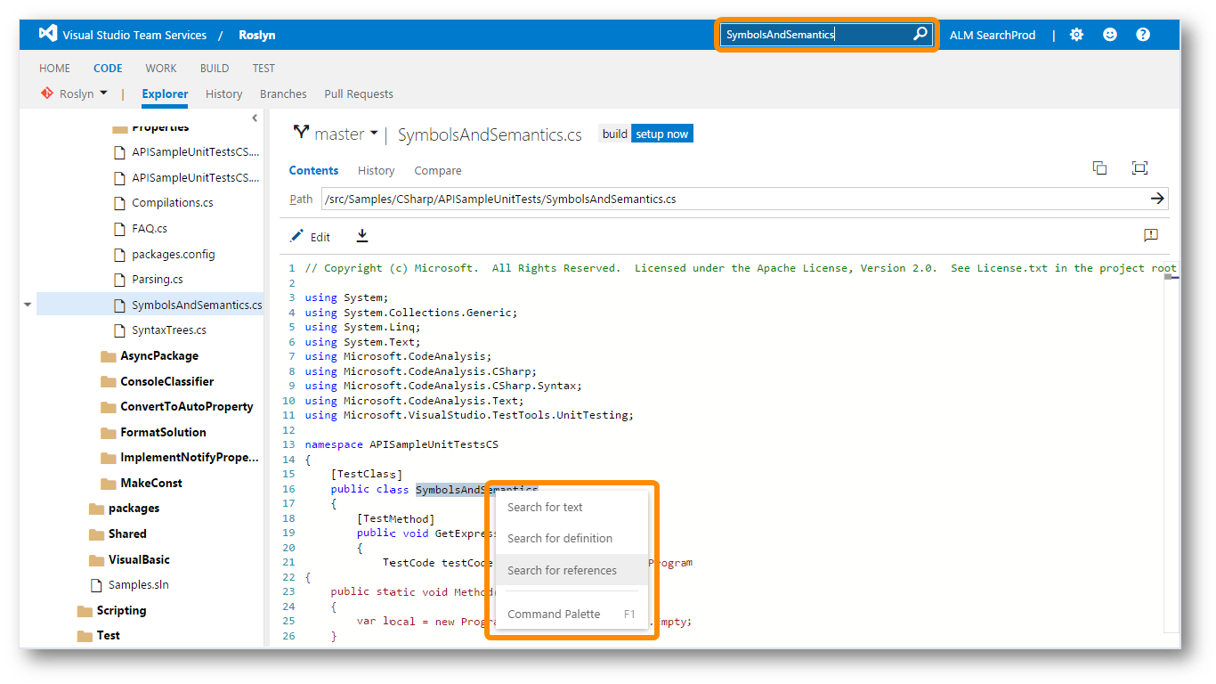 Code Search now available in Microsoft's Visual Studio Team Services - SD  Times