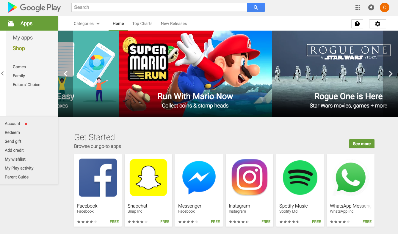 Google Play Games, Software