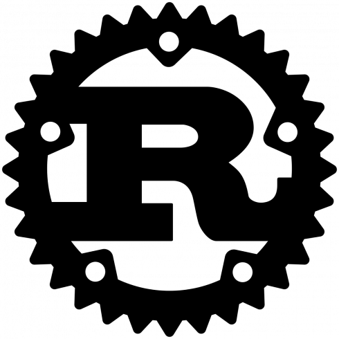 Rust programming language black logo