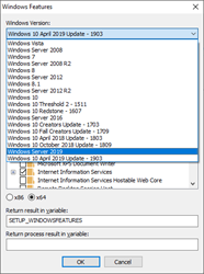 Screenshot of InstallAware X10 Windows Features and Server Roles
