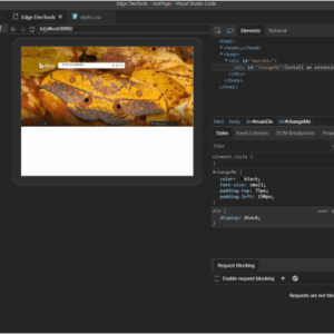 Screenshot of Microsoft Edge Tools for VS Code extension