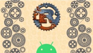 Rust and Android logos