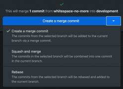 GitHub Desktop 2.9 adds the ability to squash and merge or rebase when creating a merge commit