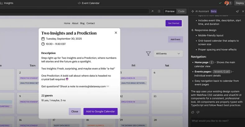 Webflow launches new vibe coding functionality referred to as App Gen